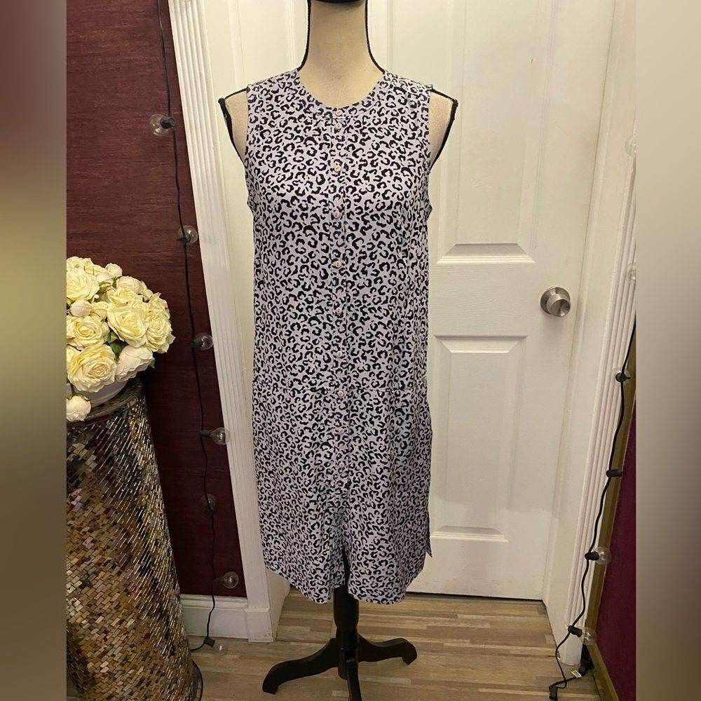 Tibi animal print 100% silk dress, size 6
